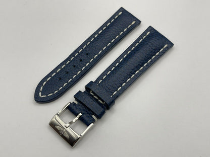 Genuine Breitling Blue Leather Strap with Buckle 19-18 and 22-18 (318X)