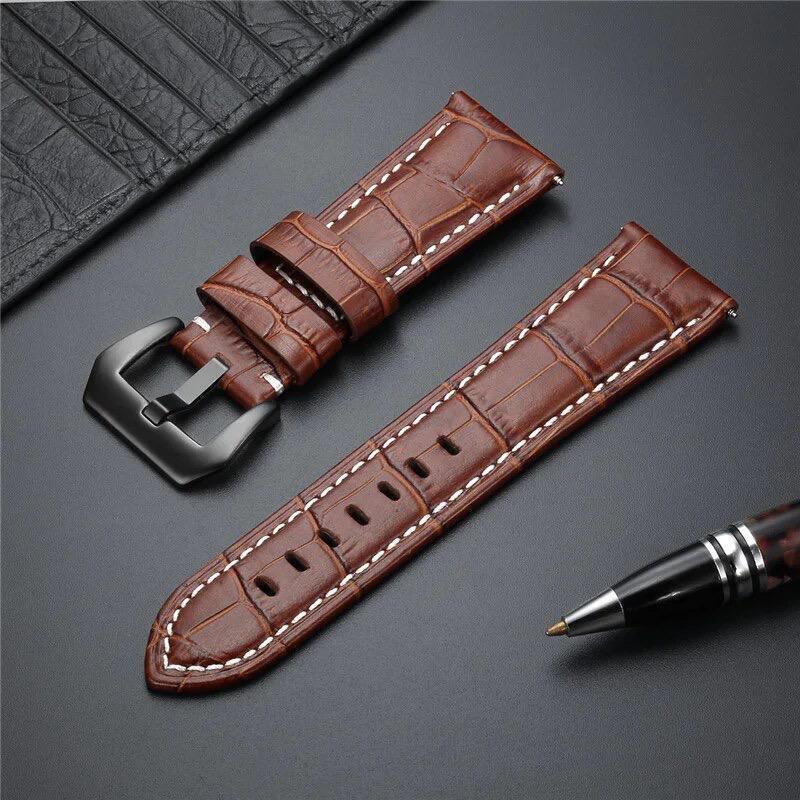 Panerai Officine Thick Croc 20mm 22mm 24mm 26mm Leather Watch Strap